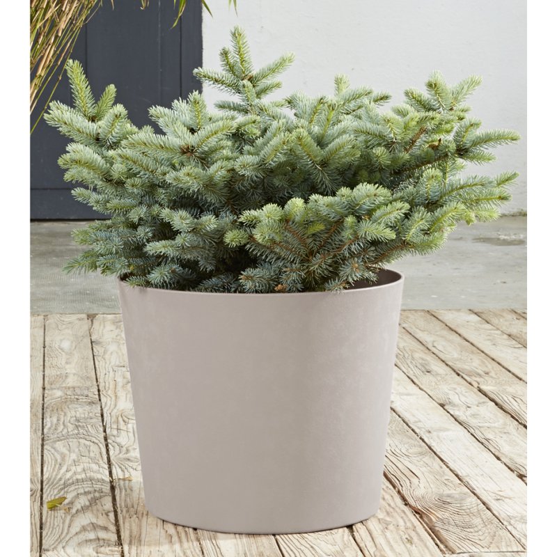 Pot de fleurs Poétic ELEMENT, conique 400 mm, anthracite, 30 litres